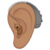 🦻🏽 ear with hearing aid: medium skin tone display on Apple